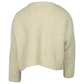 Isabel Marant-Isabel Marant Button-detail Sweater in White Wool-White,Cream