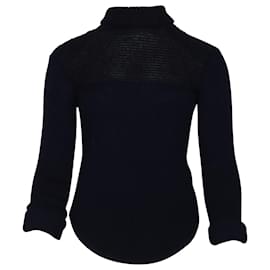 Isabel Marant-Isabel Marant Stretch Sweater in Navy Blue Wool-Blue,Navy blue