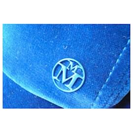 Maison Michel-MAISON MICHEL Casquette Tiger velours bleu roi Etat neuf TM-Bleu