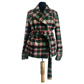 Ralph Lauren Tartan Short Coat Wool Multiple colors