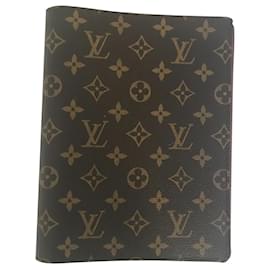 Louis Vuitton-Cubierta de diario de escritorio Monogram-Marrón oscuro
