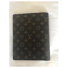 Louis Vuitton-Copertina dell'agenda da scrivania con monogramma-Marrone scuro