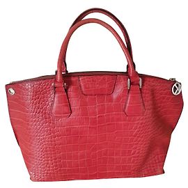 Autre Marque Kesslord Crocodile Style Leather Handbag Raspberry Other
