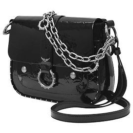 Zadig & Voltaire Borsa Kate Stropicciata in Pelle Nera Nero