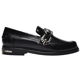 Toga Pulla Loafers in Black Leather Black