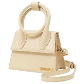 Jacquemus Bolsa Le Chiquito Noeud em couro bege Carne