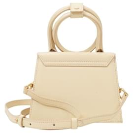 Jacquemus-Le Chiquito Noeud Bag in Beige Leather-Flesh