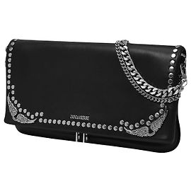 Zadig & Voltaire Sac Rock Mirror en Cuir Noir Noir