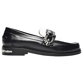 Toga Pulla Mocassini in Pelle Nera e Bianca Nero