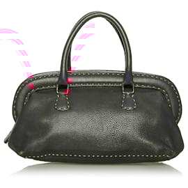 Fendi-Fendi Rose Selleria Sac à main en cuir-Rose