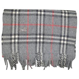Cachecol Burberry de lã cinza Cinza
