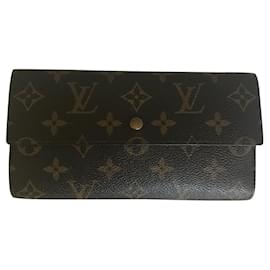 Louis Vuitton-Bolsa - Cartão - Talão de cheques-Castanho escuro