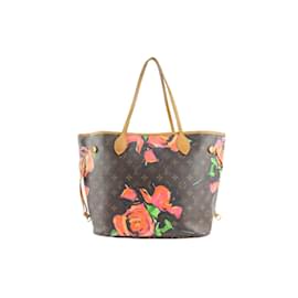 Louis Vuitton-Stephen Sprouse Monogram Roses Neverfull MM Tote Bag-Other