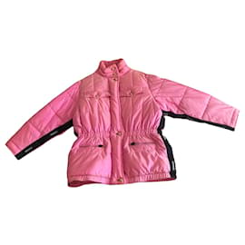Chanel-Chanel Pink Down Jacket Gripoix Buttons-Pink