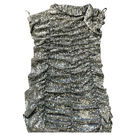 Mini robe à sequins Zara taille M Argenté