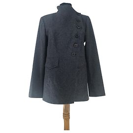 Autre Marque Peacock Amsterdam Grey Wool and Cashmere Coat Grey