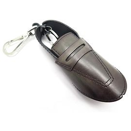 NEW BERLUTI KEY RING ANDY MOCCASIN SHOE BROWN LEATHER NEW KEY RING Brown