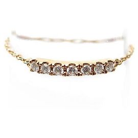 DJULA BAR CHAIN RING 58 Dr1085-A PINK GOLD 18K AND DIAMONDS GOLD RING Golden
