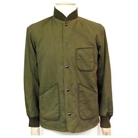 Ralph Lauren-JACKET RALPH LAUREN lined RL 48 M COTTON CORDUROY KHAKI JACKET JACKET COAT-Khaki