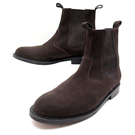 JM Weston-JM WESTON SHOES CLEMENT ANKLE BOOTS 362 9.5D 43.5 BROWN SUEDE BOOTS SHOES-Brown