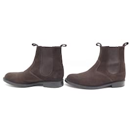 JM Weston-JM WESTON SHOES CLEMENT ANKLE BOOTS 362 9.5D 43.5 BROWN SUEDE BOOTS SHOES-Brown