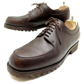JM Weston-JM WESTON DERBY SHOES 131 10D 44 BROWN GRAIN LEATHER SHOES-Brown