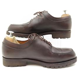 JM Weston-JM WESTON DERBY SHOES 131 10D 44 BROWN GRAIN LEATHER SHOES-Brown
