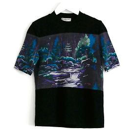 Balenciaga Balenciga Forest Print Strickpullover Schwarz