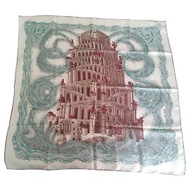 Hermès Carré "Rivières de Babel" Crudo