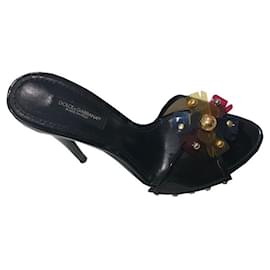 Dolce & Gabbana-Dolce & Gabbana - EU /36 - Heeled sandals in black patent leather-Black