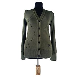 Viktor & Rolf Strickjacke Grün Kaschmir Wolle Seide Grün