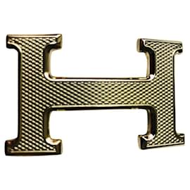 Hermès-Boucle de ceinture Hermès-Doré