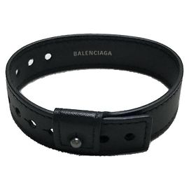 BALENCIAGA Pulseira / em couro Preto