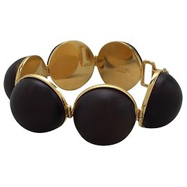 Pulseira LOEWE / pedra colorida / marrom / com caixa / em madeira Marrom