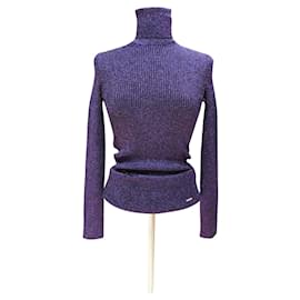 Dsquared2-Dsquared2 purple lurex jumper-Purple