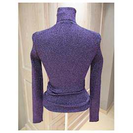 Dsquared2-Dsquared2 suéter de lurex roxo-Roxo