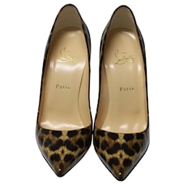Christian Louboutin-Christian Louboutin Also Kate 120 Pumps aus Lackleder mit Animal-Print-Andere