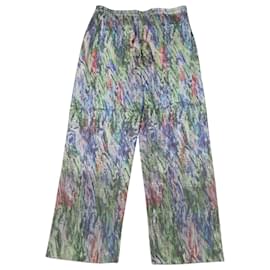 Giorgio Armani-Giorgio Armani Pantalon droit en polyester multicolore-Multicolore