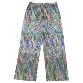 Giorgio Armani-Pantalones de pernera recta en poliéster multicolor de Giorgio Armani-Multicolor