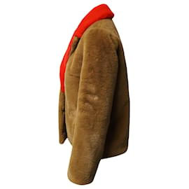 Staud-Abrigo bicolor Stand de piel sintética de poliéster marrón-Castaño