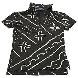 Ralph Lauren-Ralph Lauren The Skinny Polo bedrucktes Hemd aus schwarzer bedruckter Baumwolle-Andere