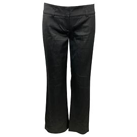 Hugo Boss Tailored Flare Trousers in Black Wool  Black