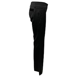 Hugo Boss-Hugo Boss Tailored Flare Trousers in Black Wool -Black