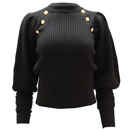 Veronica Beard Pull Jude en Laine Noire Noir