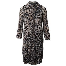 Burberry Printed Midi Dress in Multicolor Rayon Other Python print