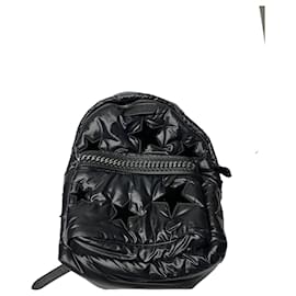 Stella Mc Cartney-Stella McCartney Falabella Star Backpack in Black Faux Leather-Black