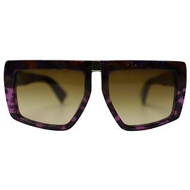 Miu Miu Tortoiseshell Oversized Sunglasses in Multicolor Acetate Other Python print