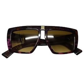 Miu Miu-Miu Miu Tortoiseshell Oversized Sunglasses in Multicolor Acetate-Other,Python print