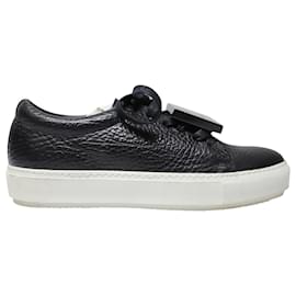 Autre Marque-Acne Studios Adriana Low Top Sneakers in Black Calfskin Leather-Black