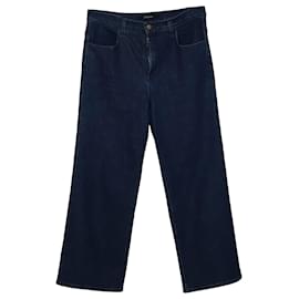 J Brand-Jeans J Brand Joan High Rise Wide Leg Crop em Algodão Azul-Azul